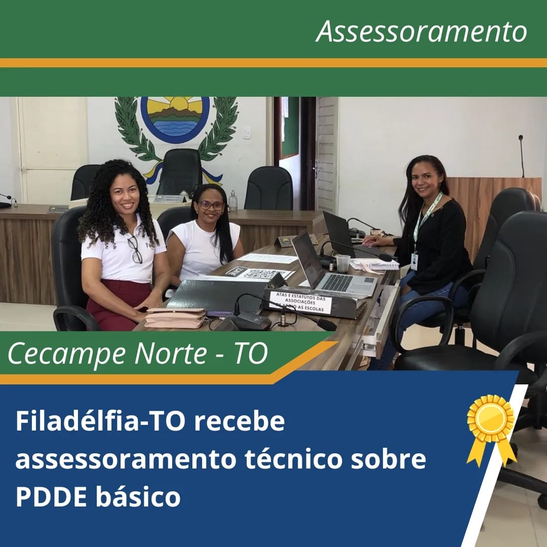 Filadéfia-TO recebe assessoramento técnico sobre PDDE básico